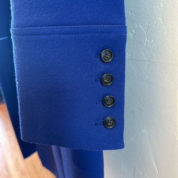 J Crew Double Cloth Wool Royal Blue Coat - Picture 4 of 6